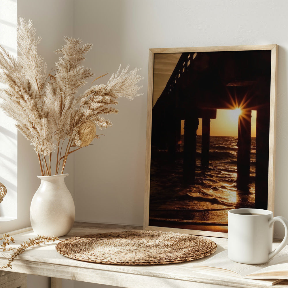 Saint Augustine Beach Pier Sunrise Poster