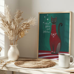 Feline festive and fabulous Poster