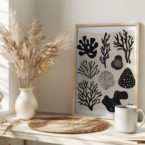 Coral Collection (black) Poster