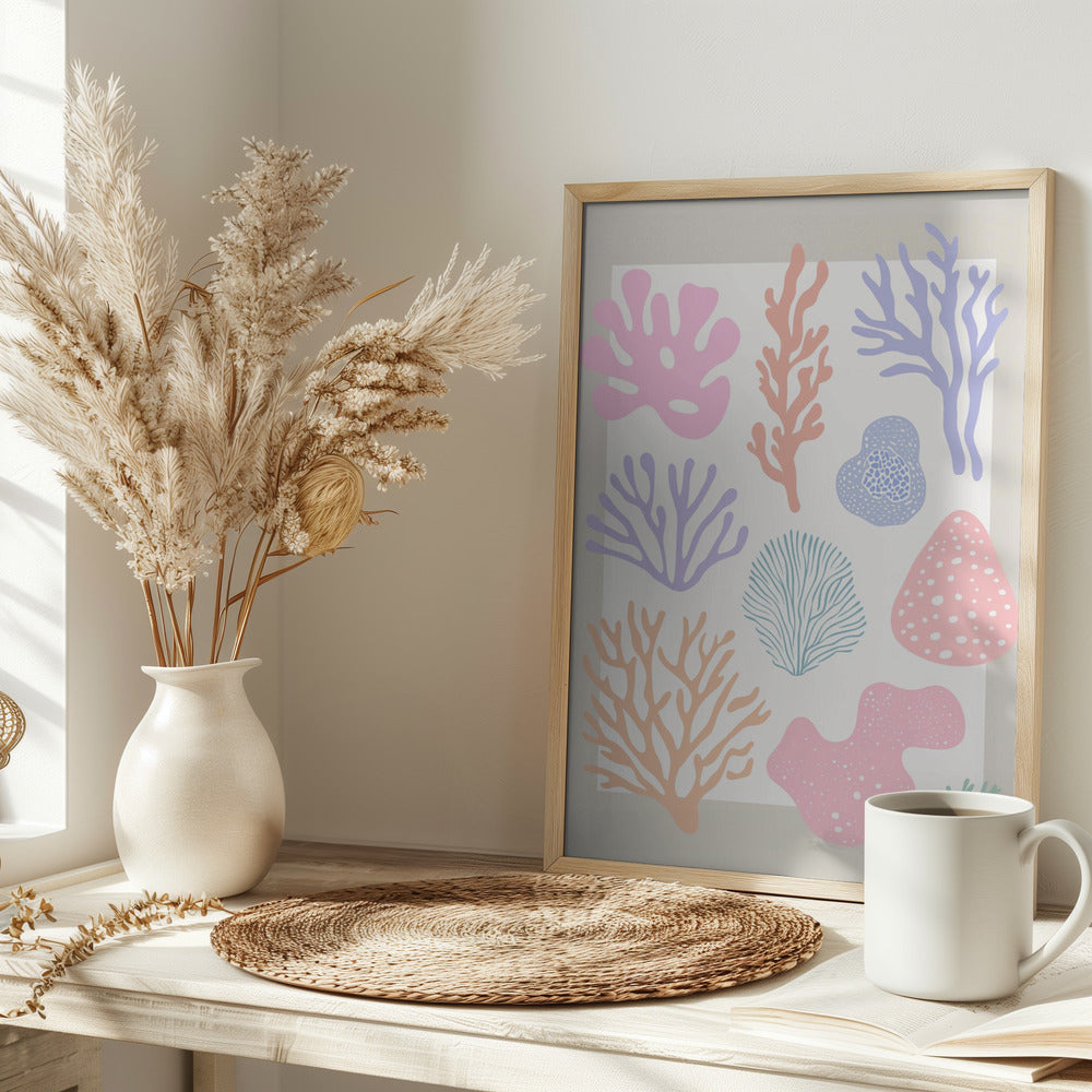 Pastel Corals Poster