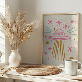 Pastel UFO Poster