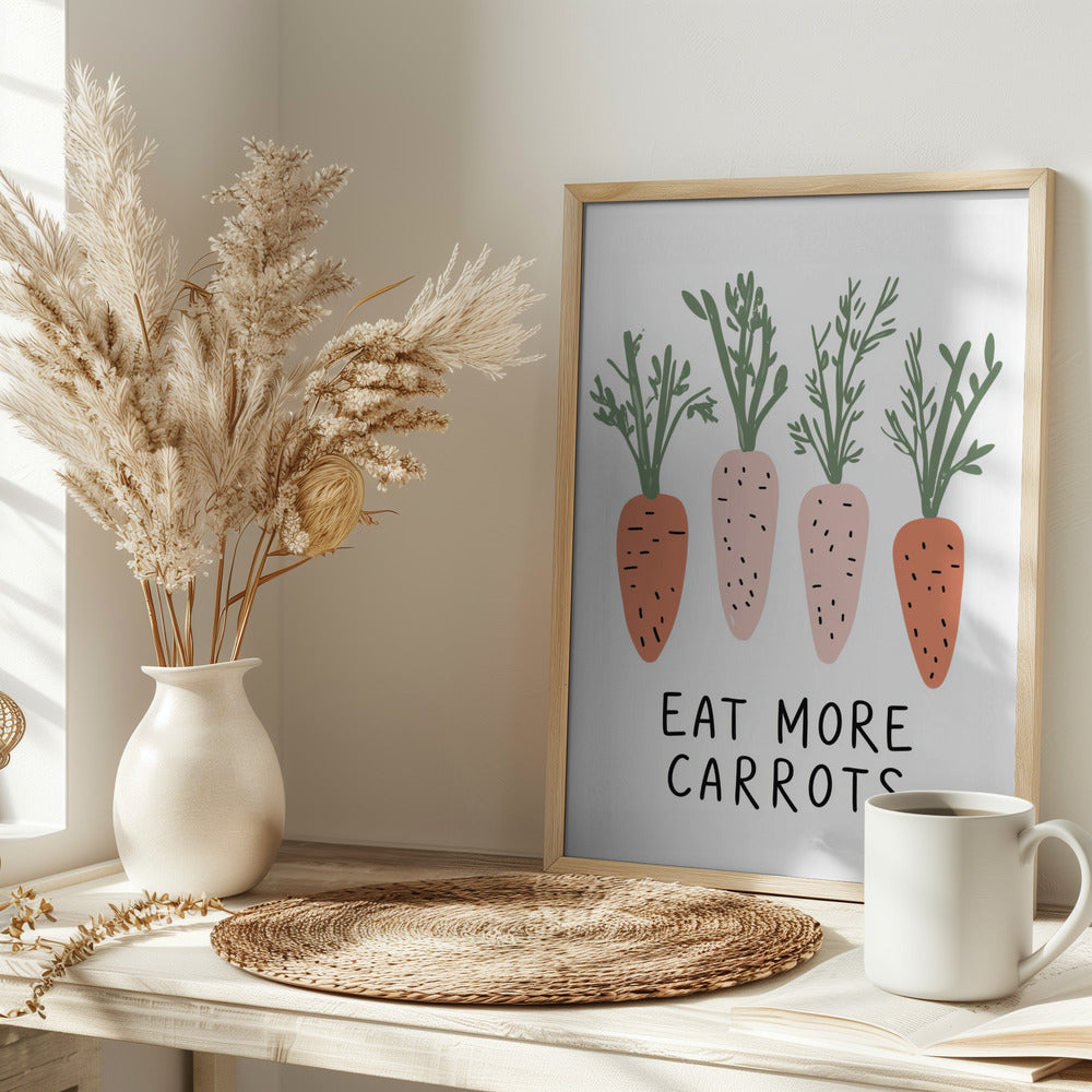 Eat More Carrots Poster