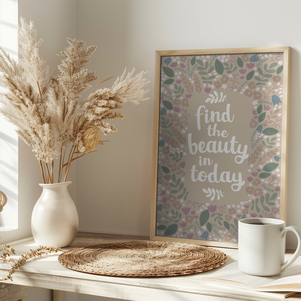 Find the beauty in today Poster