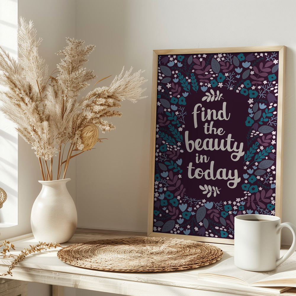 Find the beauty in today Poster