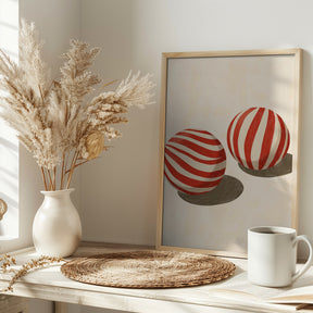 Striped balls Poster