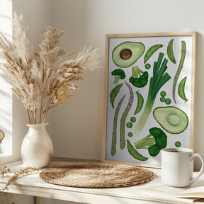 Green vegetables Poster