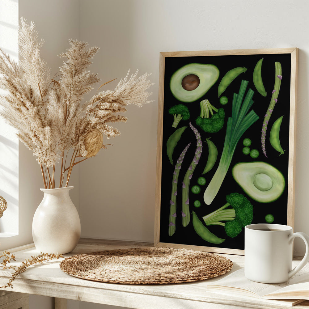 Green vegetables Poster