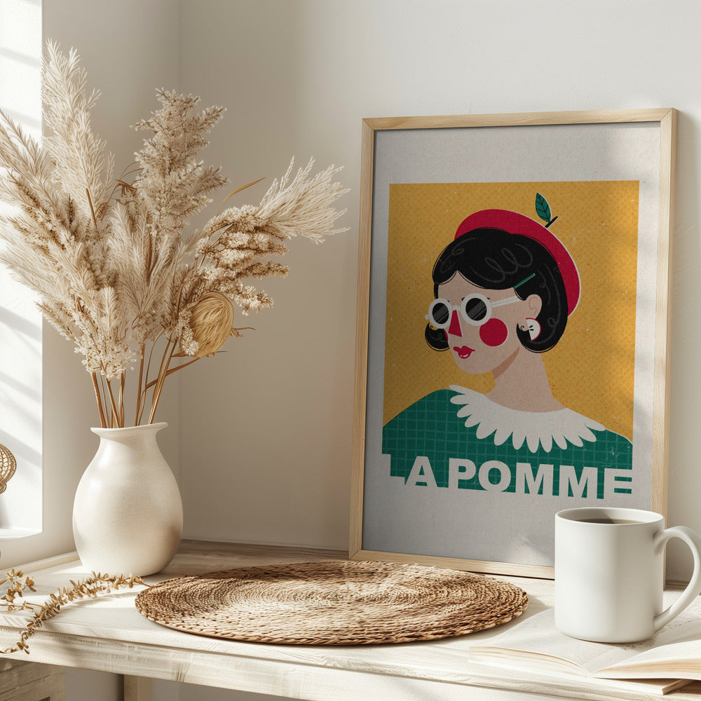 La Pomme French Fashion Portrait Poster