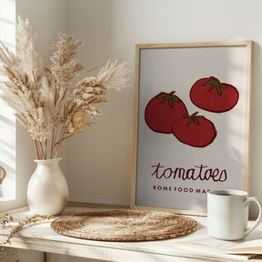 Food Art - Tomatoes Rome Food Market Poster