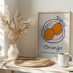 Food Art - Oranges Valencia Fruit Market Poster