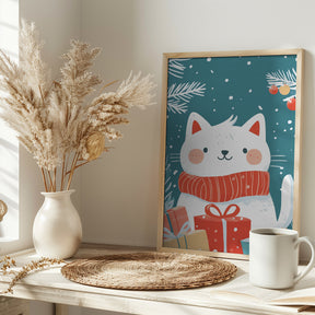 Christmas Cat Poster