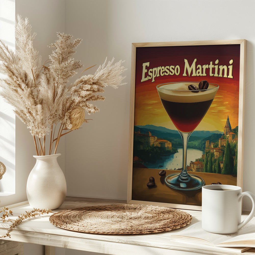 Espresso Martini Vintage Poster