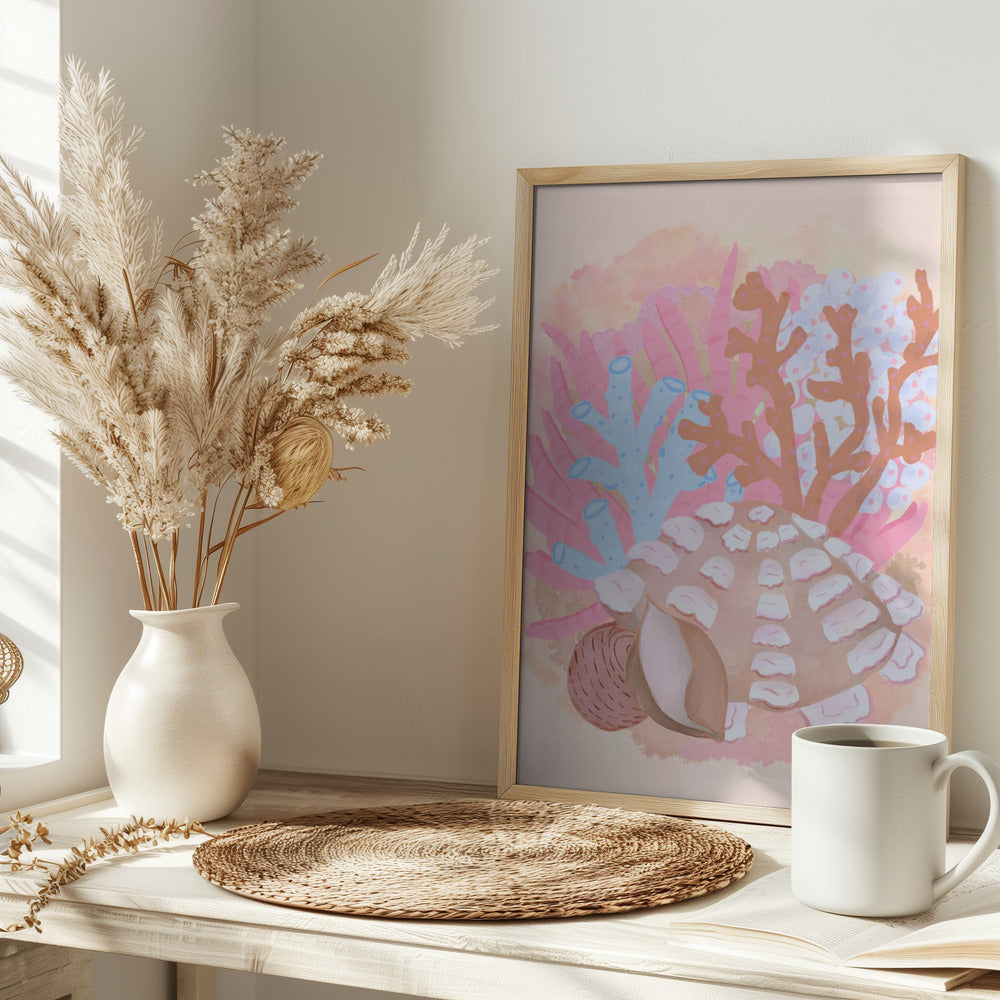 Pink Seashells Poster