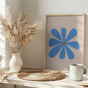 Big Flower - Blue Poster