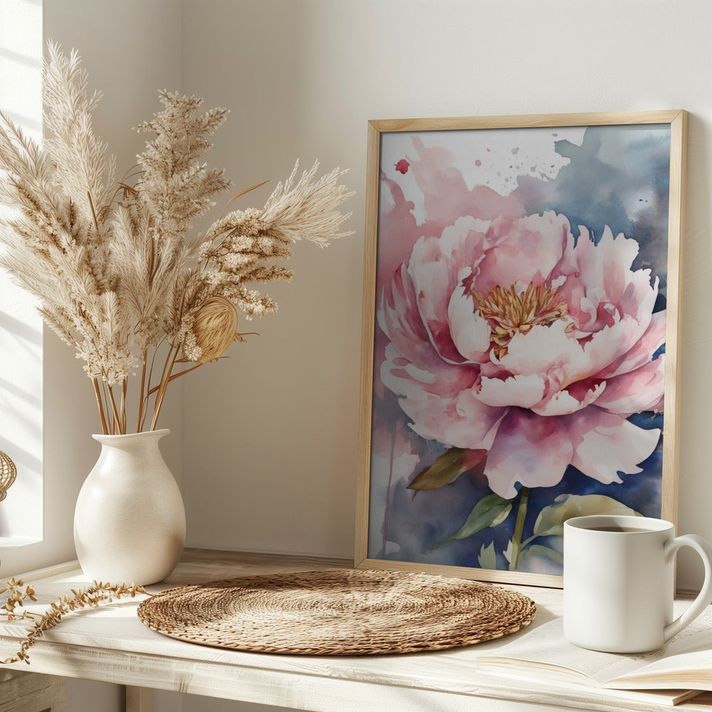 Blooming Peony Poster