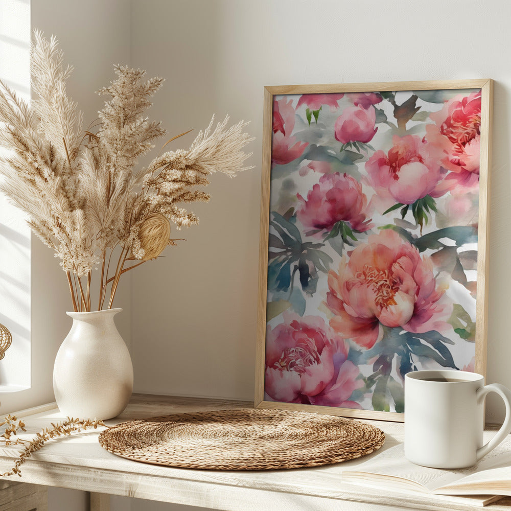 Blooming Peony  (7) Poster