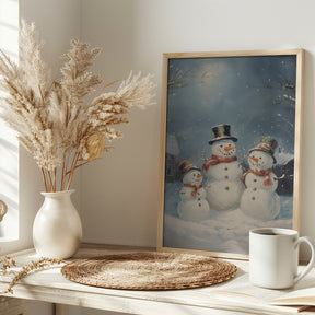 Snowman Family Poster