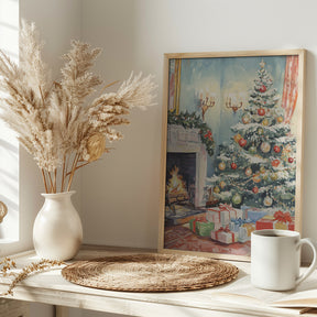 Christmas Living Room Poster