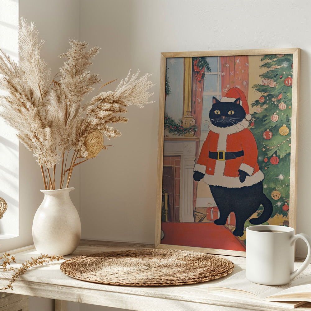 Christmas Cat Poster