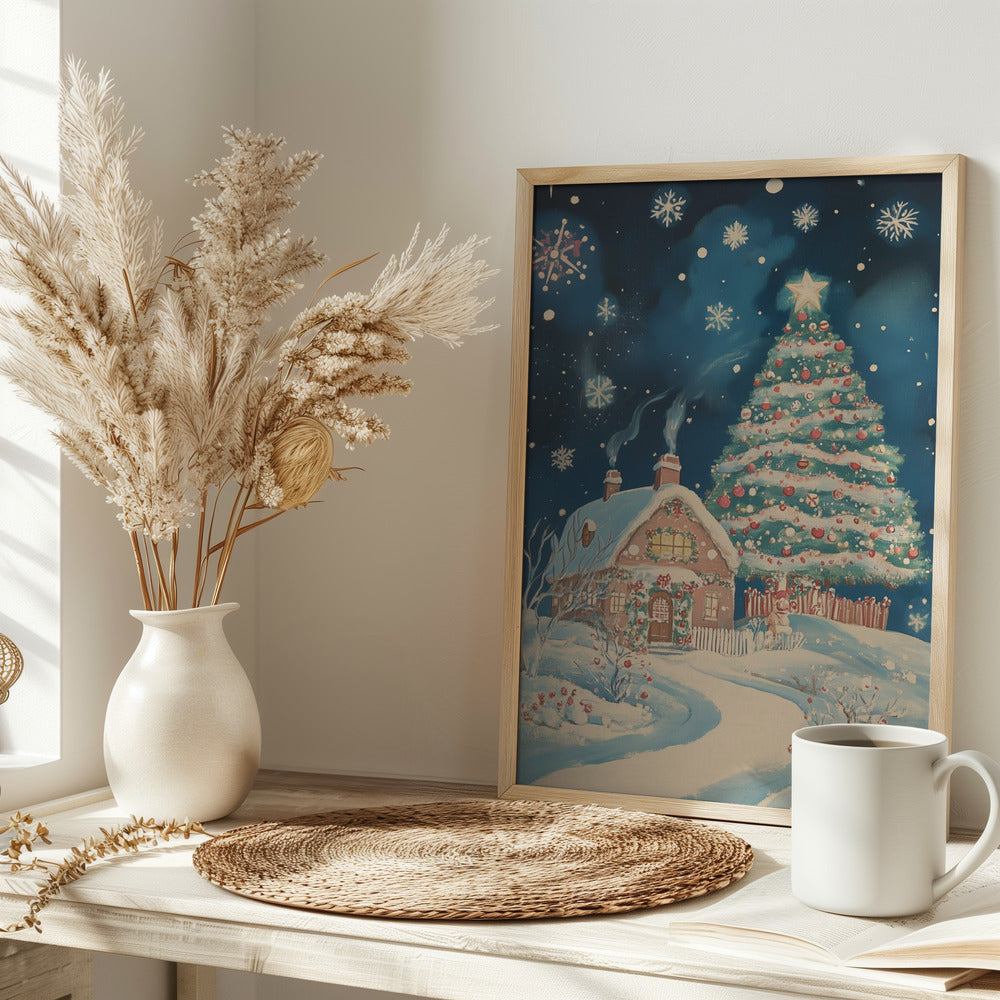 Snow Christmas Town Poster