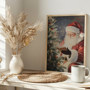 Santa Reading II Poster