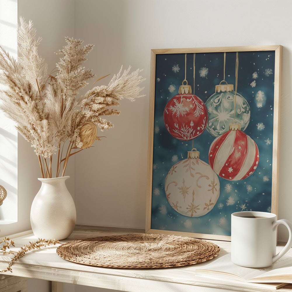 Christmas Ornaments III Poster