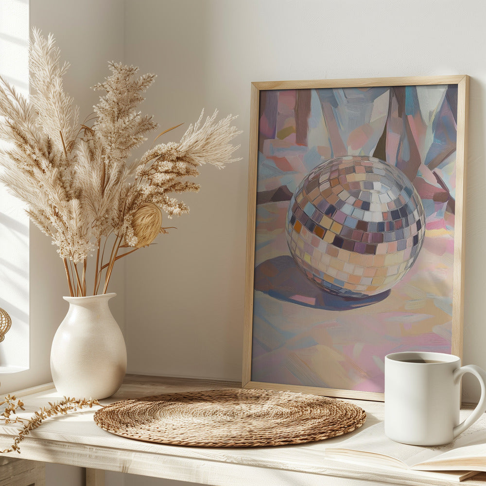 Pastel Disco Ball Poster