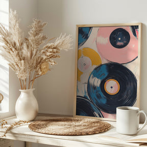 Retro Vinyl Records Poster