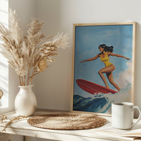 Surfing Girl Poster