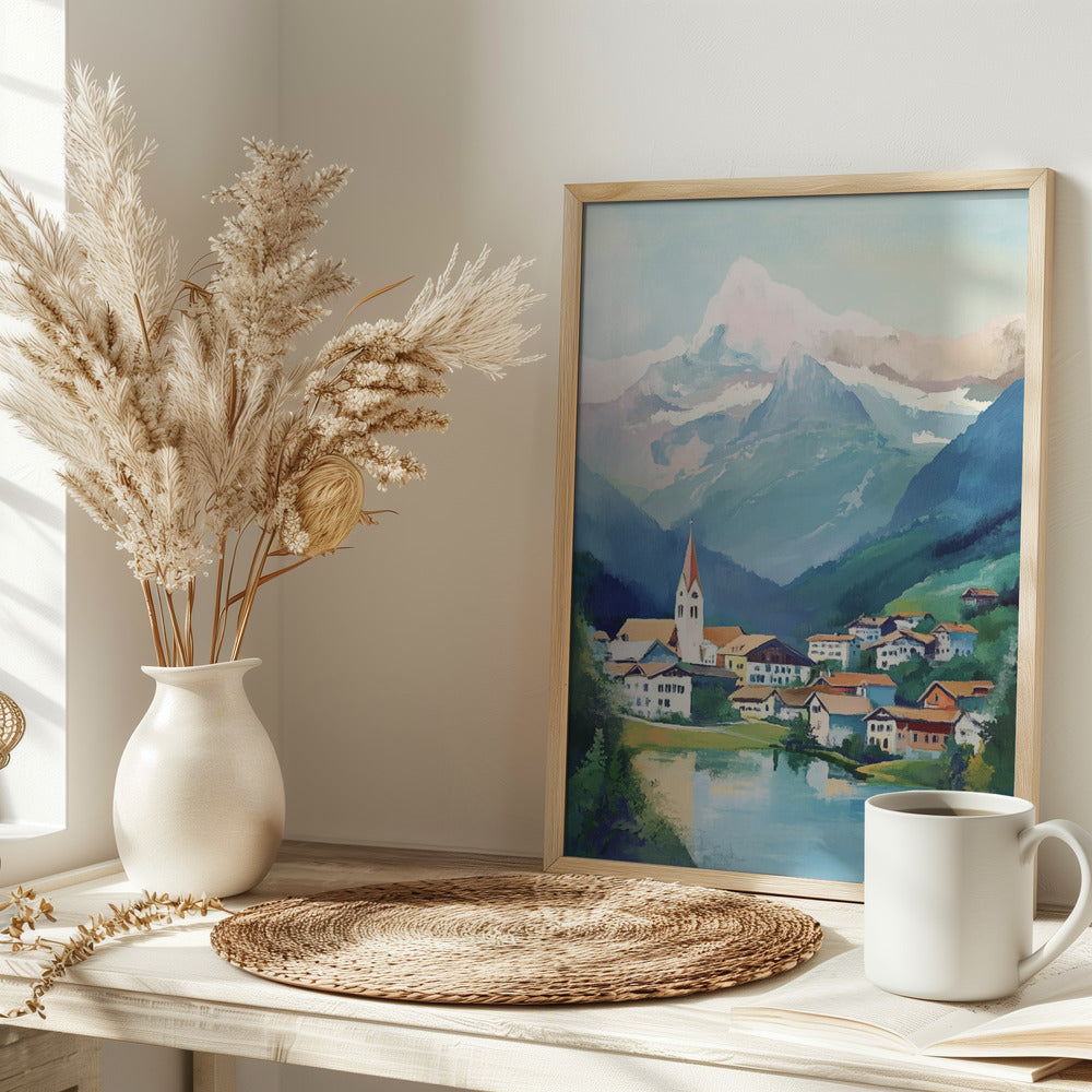 Grindelwald Switzerland Painting Poster