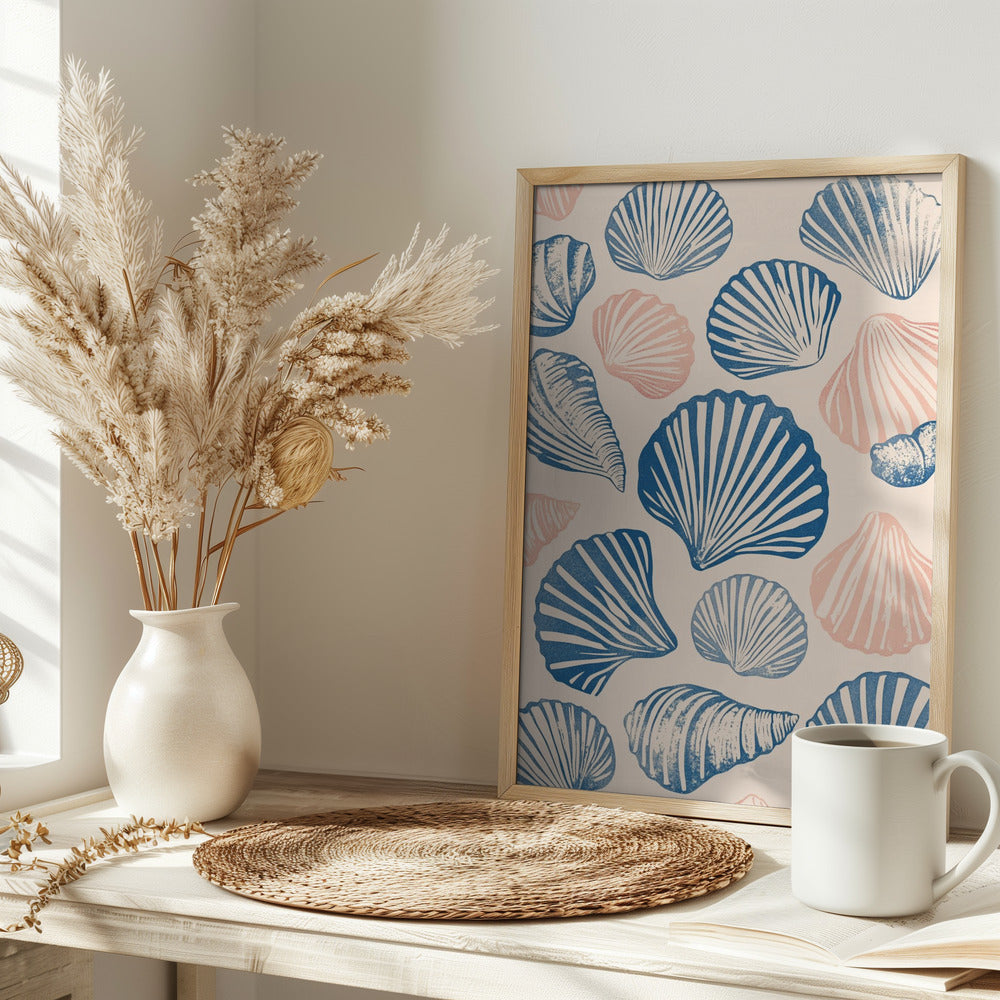 Seashell Pattern Poster