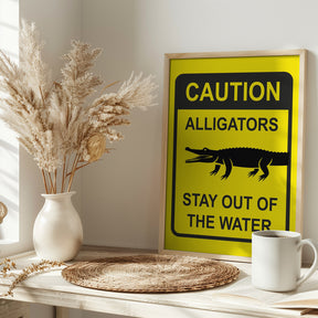 Caution   Alligators Poster