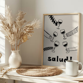 Pictufy Festive Salud Red A2 Poster