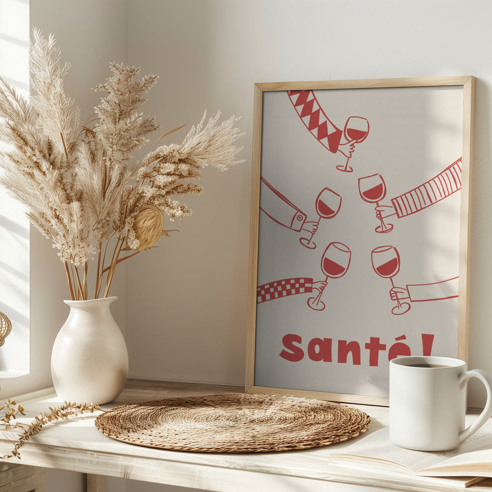 Santé! Wine Party with Friends Poster