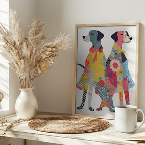 Colorful Dogs Poster