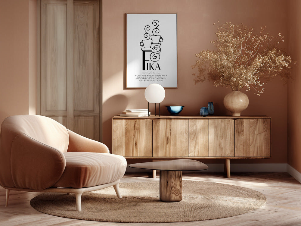 Fika illustrated definition Poster