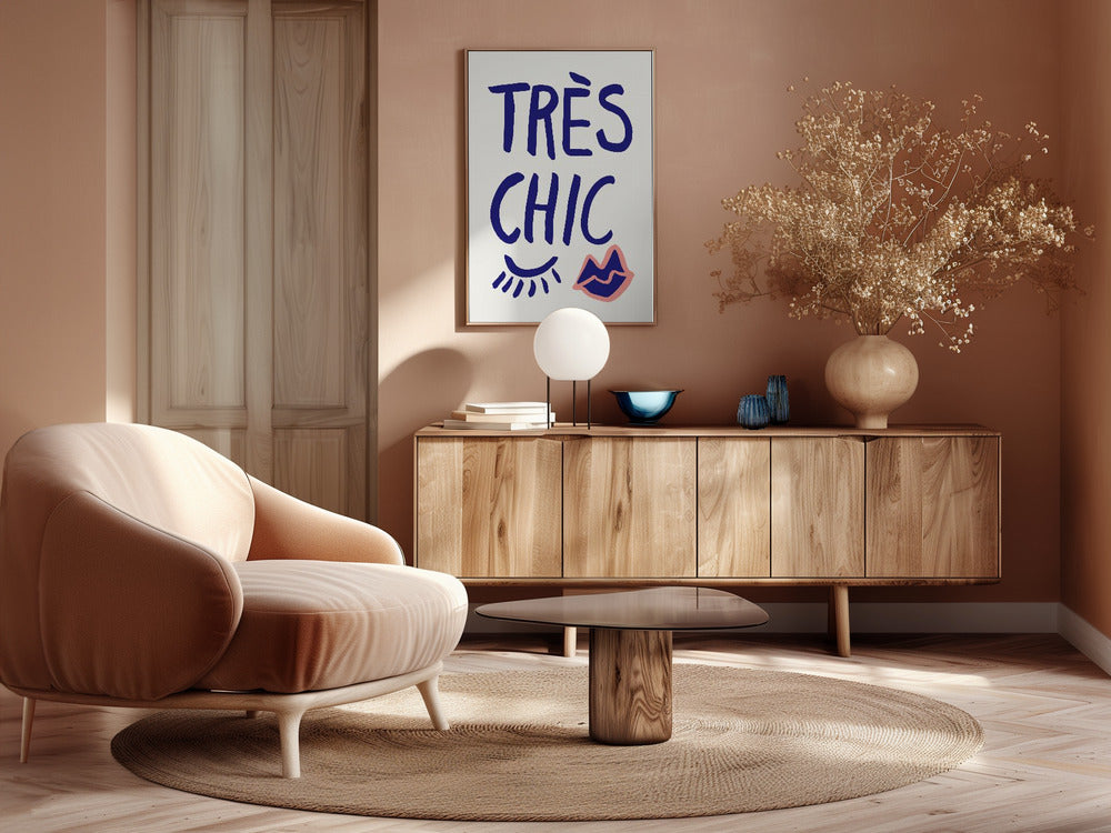 Tres Chic Blue Poster