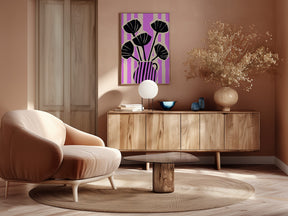 Stripes Still Life Purple Poster