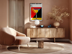 Vesper Martini Bauhaus Cocktail Poster