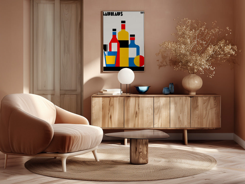 Bauhaus Wine Print Poster