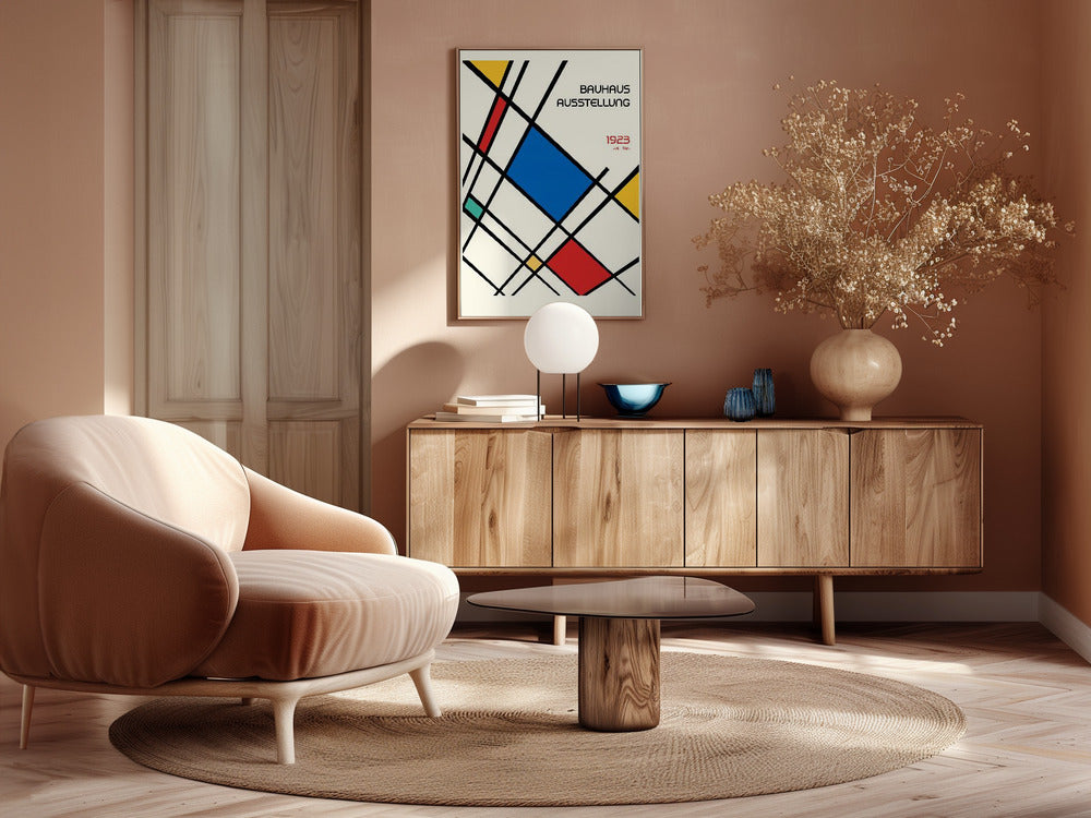 Bauhaus Geometric Design Retro Poster