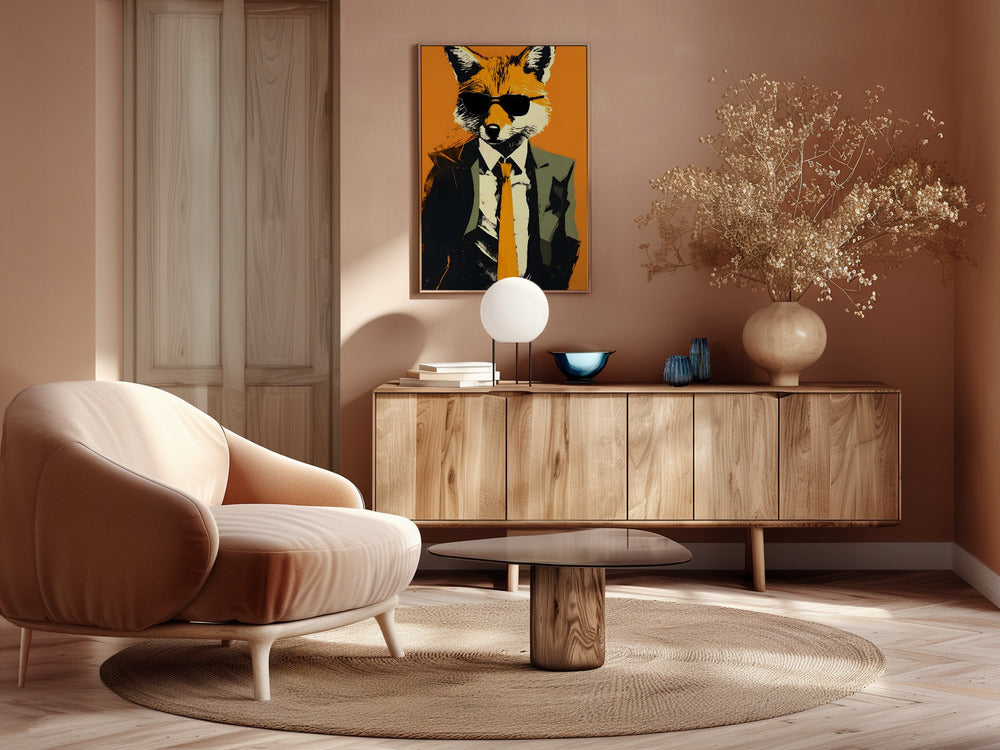 Fox In a Suit Poster