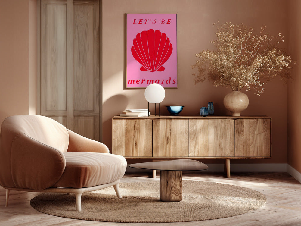 Mermaidspinkred Ratioiso Poster