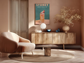 Sydney Australia Cocktail Bar Decor Poster