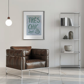 Très Chic Blue Frame Poster