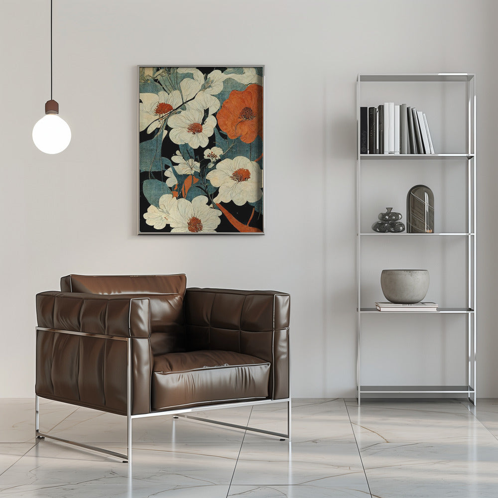 Asian Flowers Poster