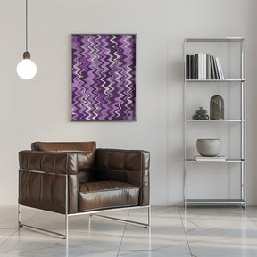 Purple Wavey Pattern Poster