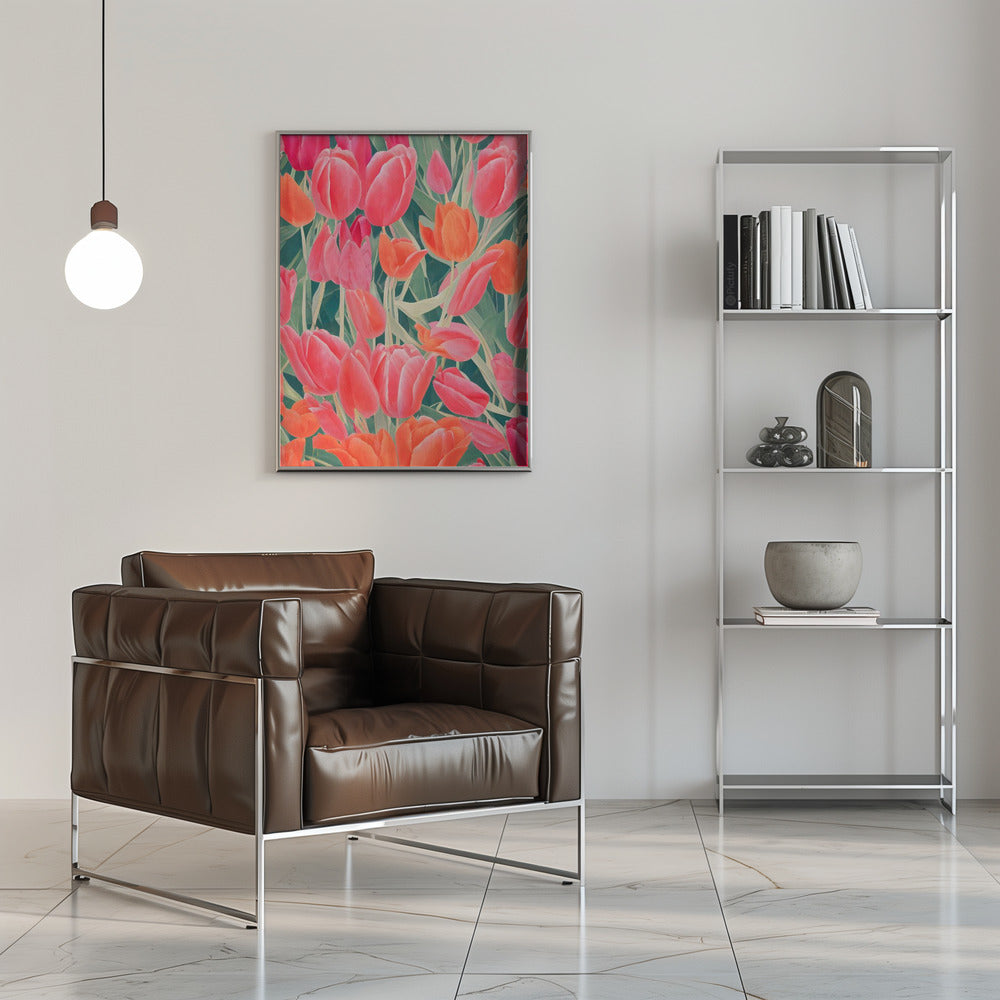 Pink Tulips Poster