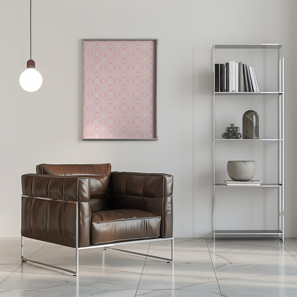 Light Pink Tile Pattern Poster