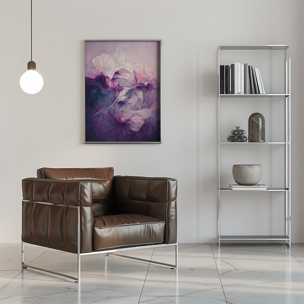 Purple Peony Poster